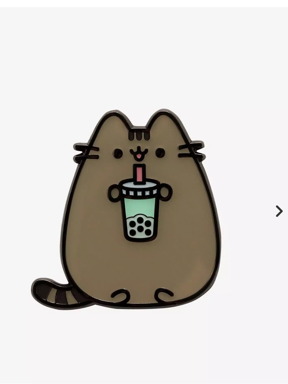 New Pusheen boba pin